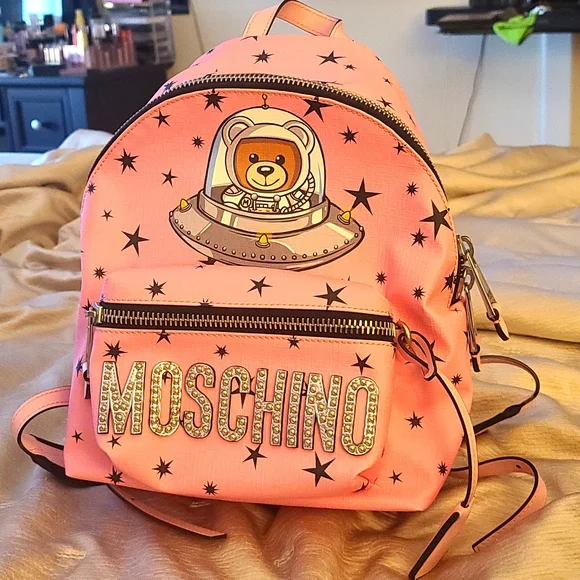 Moschino Space Teddy Backpack NEW Moschino Space Teddy Bear pink backpack - Pink|764082101221 main image 4